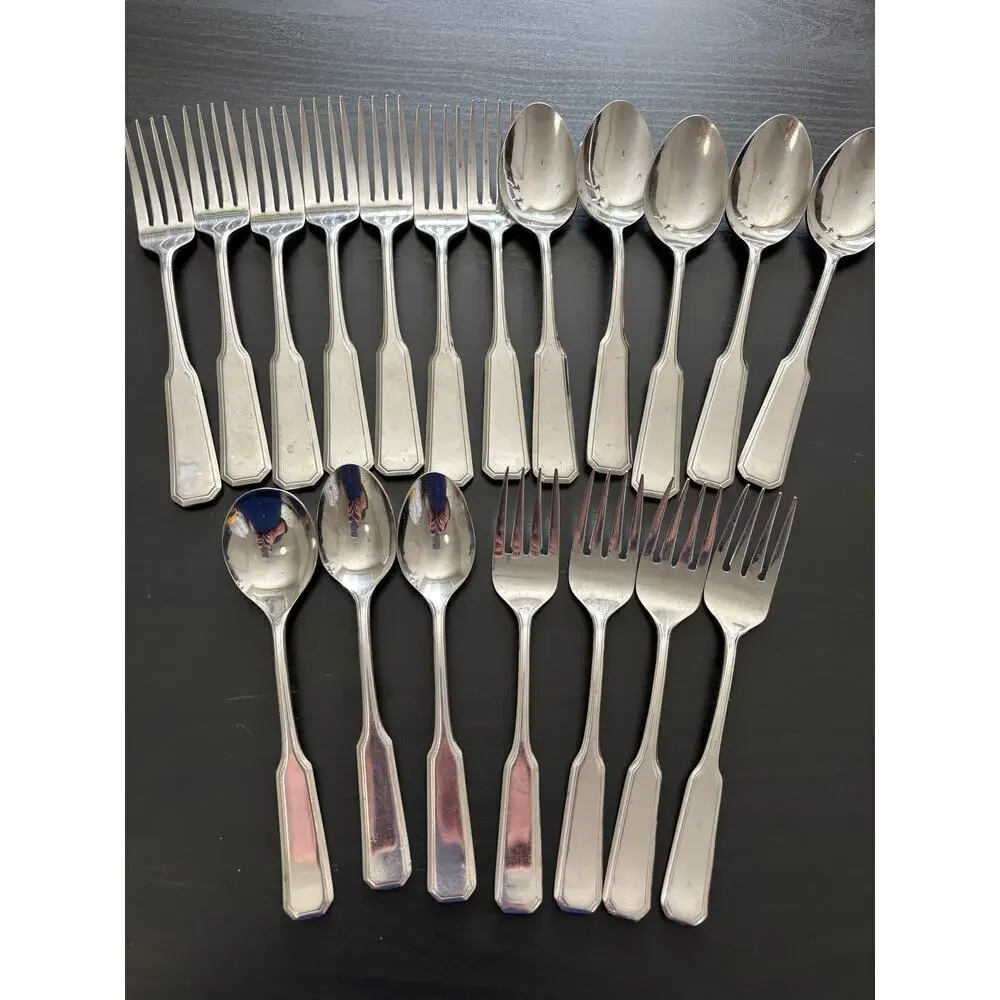 Vintage MCM Flatware The Cellar Japan Spoons Forks 19pc